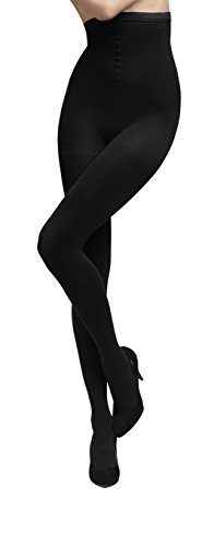 MARILYN figurformende, blickdichte Strumpfhosen 1er oder 2er Pack, 100 Denier, Größe 42 (XL), Farbe 1x schwarz von MARILYN