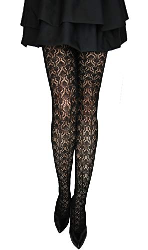 MARILYN warme halbtransparente Jacquard Strumpfhose, 120 Denier, Größe 40/42 (M/L), Farbe Beige (sand) von MARILYN