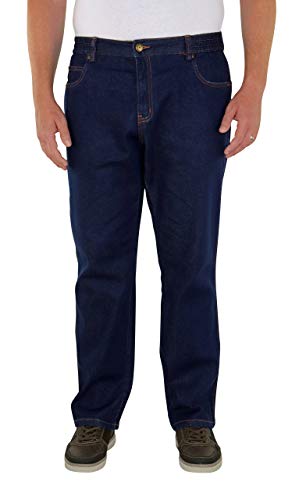 Marina del Rey Herren große Größen Jeans mit Dehnbund und Sicherheitstaschen Steven (62, Dark Blue Stone Washed) von Marina del Rey