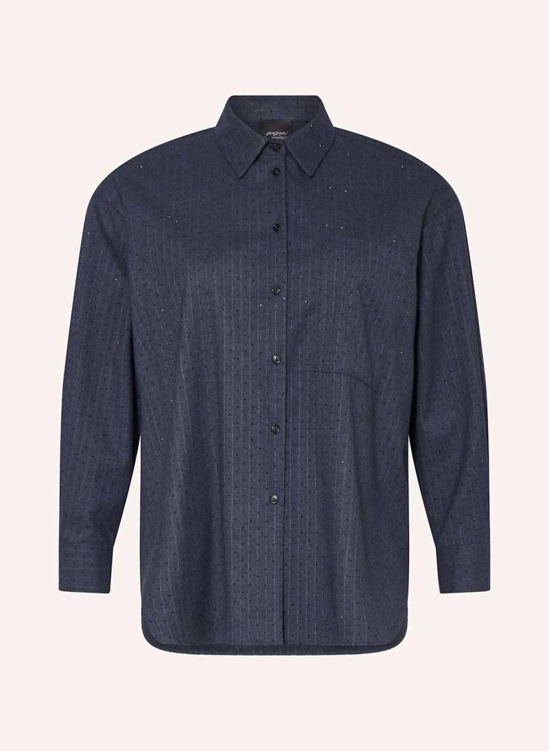 Marina Rinaldi Persona Hemdbluse Tiro Mit Schmucksteinen blau von MARINA RINALDI PERSONA