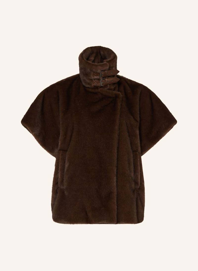 Marina Rinaldi Kunstpelz-Cape Zenit braun von MARINA RINALDI