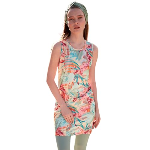 MARINA SWIMWEAR Islamischer halblanger bescheidener Badeanzug für Frauen | 3-teiliges Burkini-Set für muslimische Frauen | Kurzarm-Rashguard mit halber Abdeckung | Bescheidene Hijab-Bademode von MARINA SWIMWEAR