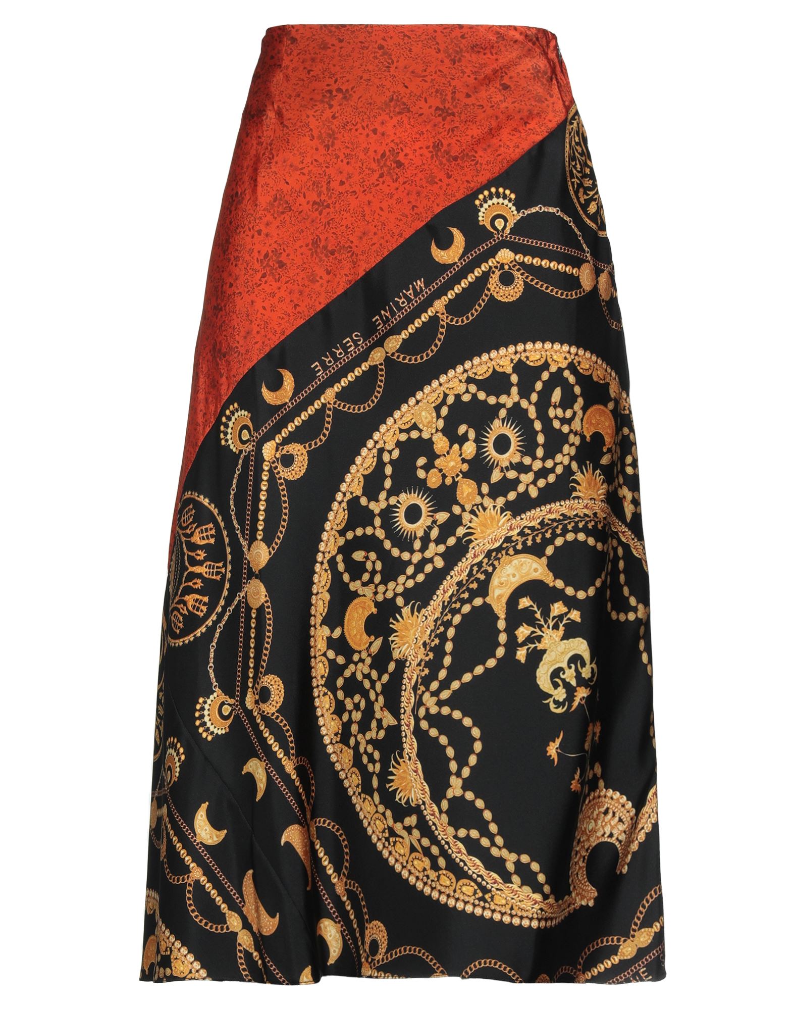 MARINE SERRE Midi-rock Damen Schwarz MARINE SERRE Midi-rock Damen Schwarz von MARINE SERRE