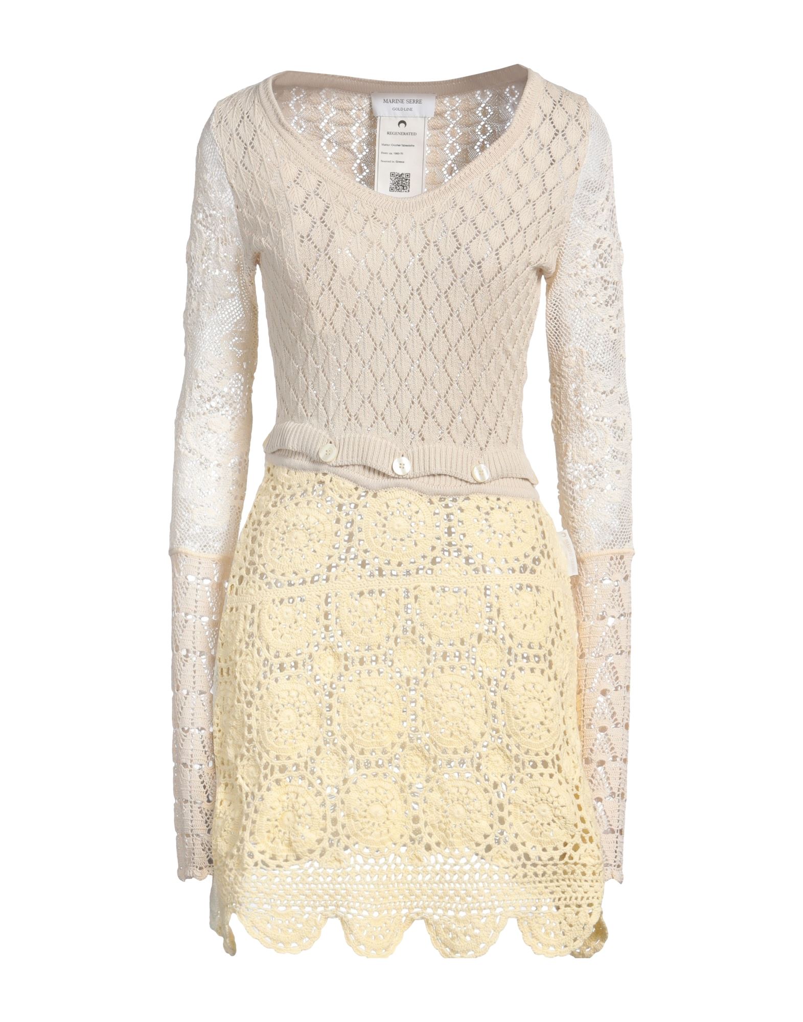 MARINE SERRE Mini-kleid Damen Beige MARINE SERRE Mini-kleid Damen Beige von MARINE SERRE