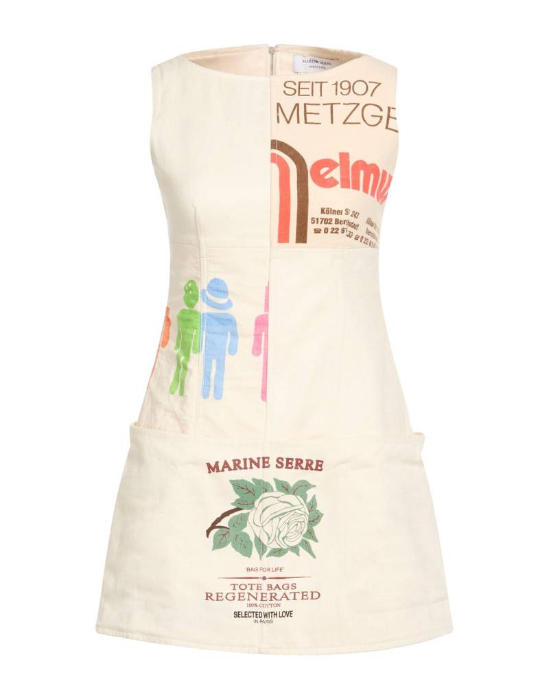 MARINE SERRE Mini-kleid Damen Cremeweiß von MARINE SERRE