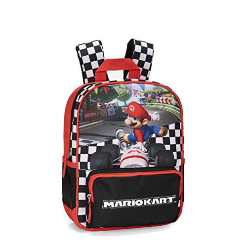 MARIOKART - Mini-Rucksack für Schule und Zeit, Unisex, lässiger Rucksack für Jungen und Mädchen - 22 x 10 x 33 cm, rot, Taglia unica, Casual von Franco Cosimo Panini