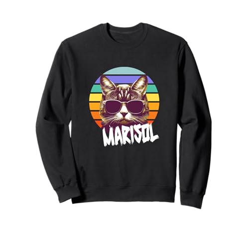 MARISOL - Schöner Mädchen Name mit lustiger Katze Sweatshirt von MARISOL Tochter Enkel Geburtstag Geschenkideen