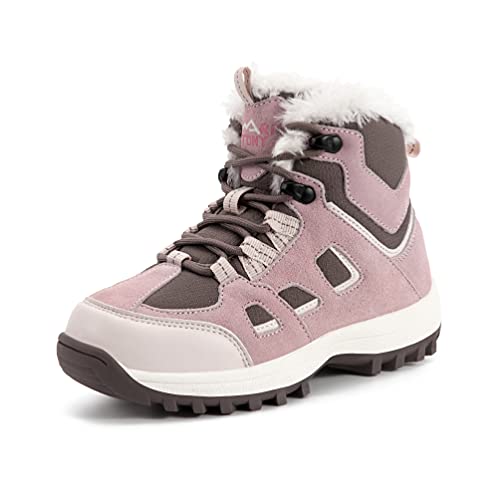 MARITONY Winterschuhe Winterstiefel Jungen Mädchen Gefüttert Kinderschuhe Schneestiefel Stiefel Boots Kinder Schuhe Winter, Hoch Gefüttert Rosa 28 EU von MARITONY