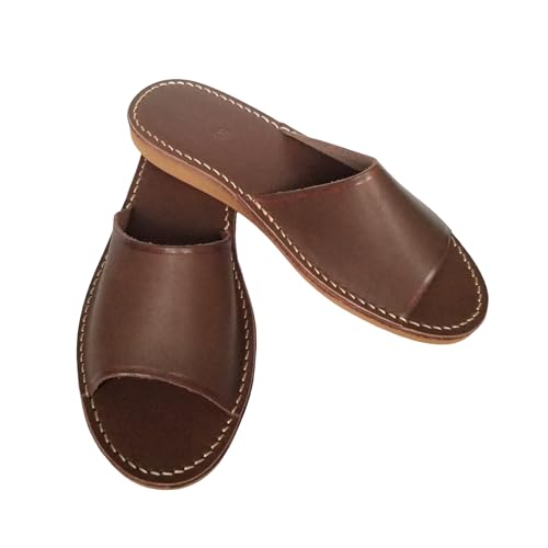 MARKE RINGE -371 Leder Damen Pantoffeln, Jucht-Leder, Elegante Damen Pantoletten für den Sommer, Damen Füsse Braun/Schwarz, Braun, 35 EU MARKE RINGE -371 Leder Damen Pantoffeln, Jucht-Leder, Elegante Damen Pantoletten für den Sommer, Damen Füsse Braun/Schwarz, Braun, 35 EU von MARKA WYROBY WEŁNIANE