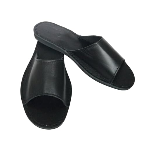 MARKE RINGE -371 Leder Damen Pantoffeln, Jucht-Leder, Elegante Damen Pantoletten für den Sommer, Damen Füsse Braun/Schwarz, sc schwarz, 42 EU MARKE RINGE -371 Leder Damen Pantoffeln, Jucht-Leder, Elegante Damen Pantoletten für den Sommer, Damen Füsse Braun/Schwarz, sc schwarz, 42 EU von MARKA WYROBY WEŁNIANE