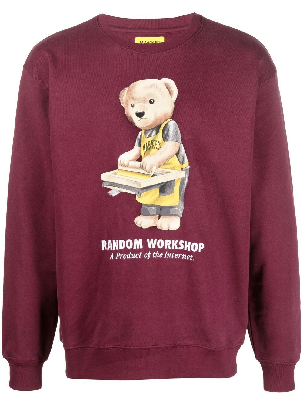 MARKET Sweatshirt mit "Random Workshop"-Print - Rot von MARKET