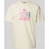 MARKET T-Shirt mit Rundhalsausschnitt Modell 'PINK PANTHER' in Ecru, Größe S von MARKET