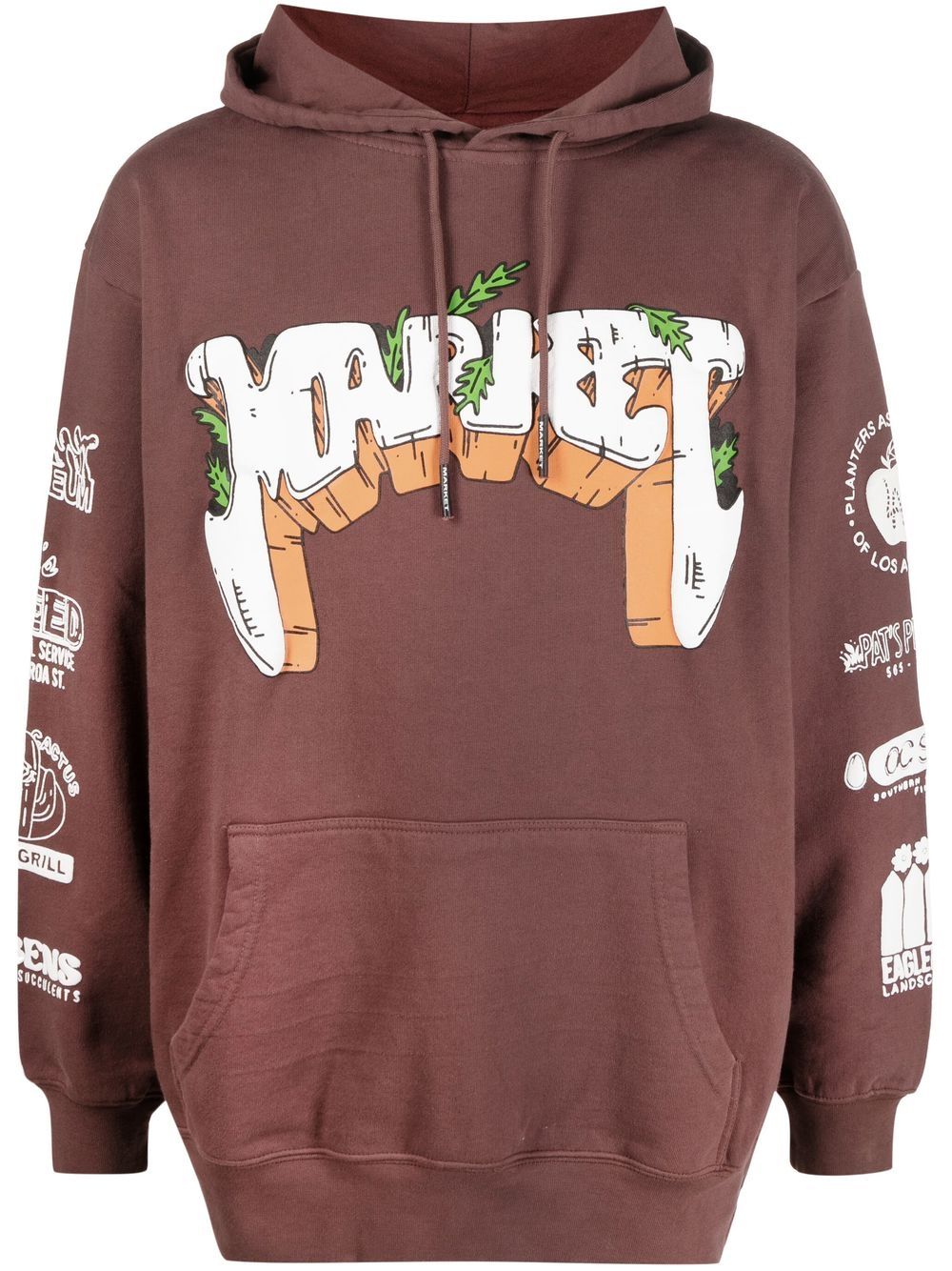 MARKET Hoodie mit grafischem Print - Braun von MARKET