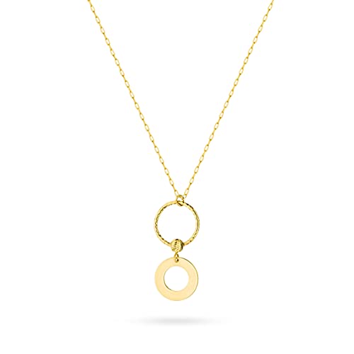 MARKO Goldkette Halskette mit Reif-Anhänger Ankerkette Halskette aus 14K Gelbgold 585 | Schmuck für Frauen von MARKO