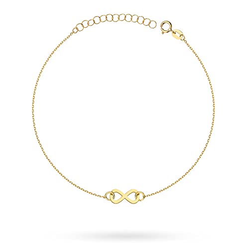 MARKO Armband aus Gold unendlich Gelbgold 14k 585 Armbänder für Damen Armkette Infinity Schmuck für Frauen von MARKO