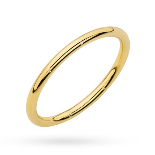 MARKO Ring 925 Damen & Herren – Schlichte Eleganz als Ehering oder Schmuckring | Gold oder Silber | Geschenkbox inklusive (vergoldetes Silber, 60 (19.2)) von MARKO