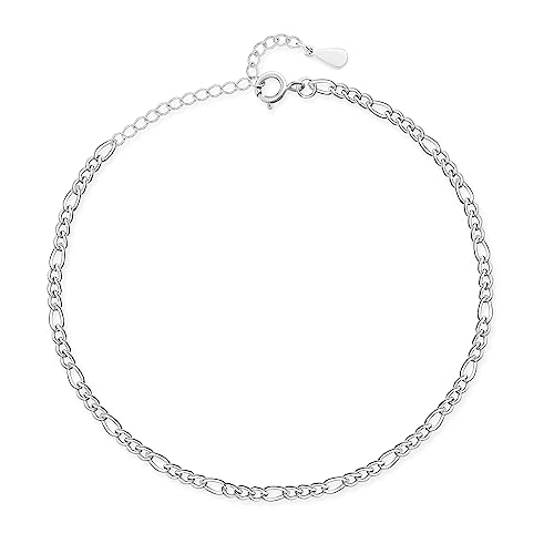 Fußkettchen für Damen Schlichtes und minimalistisches. Elegantes Fußkette Damen aus vergoldetem/versilbertem Edelstahl elegant und raffiniert. Boho Schmuck perfekt für Frauen (Versilberung) von MARLION JEWELS