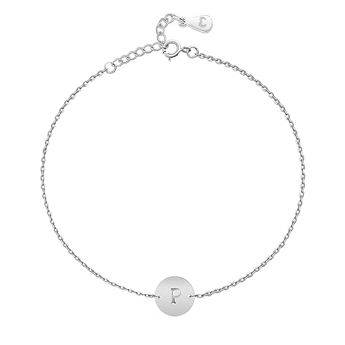 MARLION JEWELS Armband für Damen mit Initialen. Vergoldeter / versilbert Chirurgenstahl. Ideal für Valentinstag und Muttertag Geschenk, Geburtstag. Schmuck damen armbänder (Versilberung, A) von MARLION JEWELS