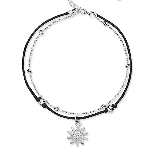 MARLION JEWELS Fußkettchen für Damen mit doppelter Kette und Seil. Elegantes Fußkette Damen aus vergoldetem/versilbertem Edelstahl elegant und raffiniert. Boho Schmuck perfekt für Frauen von MARLION JEWELS