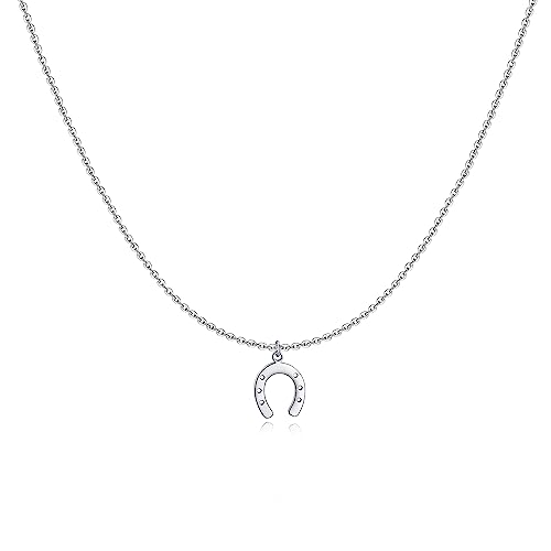 MARLION JEWELS Kette für damen mit Hufeisenform. Halskette aus vergoldetem/versilbertem Chirurgenstahl ideal als Geschenk. Schmuck Damen (Versilberung) von MARLION JEWELS