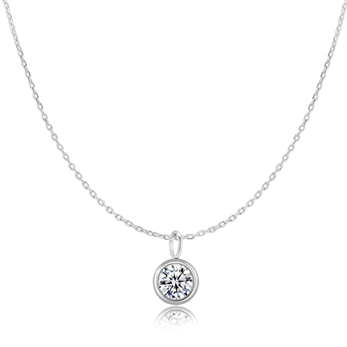 MARLION JEWELS Kette für damen mit wertvollen Zirkonia. Halskette aus vergoldetem/versilbertem Chirurgenstahl ideal als Geschenk. Schmuck Damen (Versilberung) von MARLION JEWELS