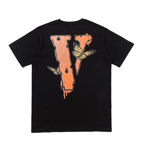 MARLLCO Big V Letter Shirt Vlone Shirt Snake Smoke Angel Wings Kurzarm T-Shirt Smiley Face Trend T-Shirt Herren Damen Jungen - - Mittel von MARLLCO