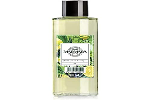 Marmara Limon Kolonya 80° 500ml Splash Glasflasche | Eau de Cologne | After Shave | Rasierwasser | Zitronenduft | Kölnischwasser | Classik Lemon Duftwasser für Damen und Herren - von Marmara