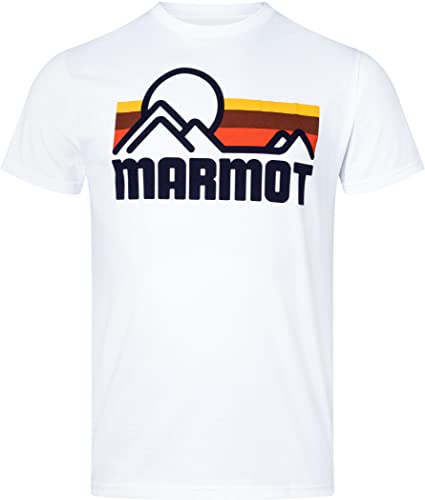 MARMOT Herren Coastal Kurzarm T-Shirt, Weiss/opulenter Garten, Medium von MARMOT