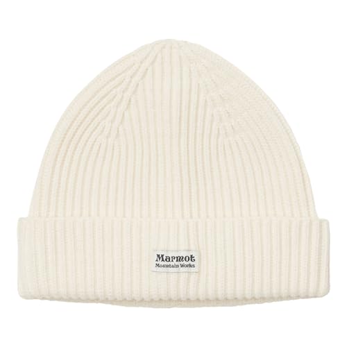 MARMOT Unisex Herren Damen Mütze Strickmütze Ridgefield Beanie, Farbe:Weiß, Artikel:-7395 Papyrus von MARMOT