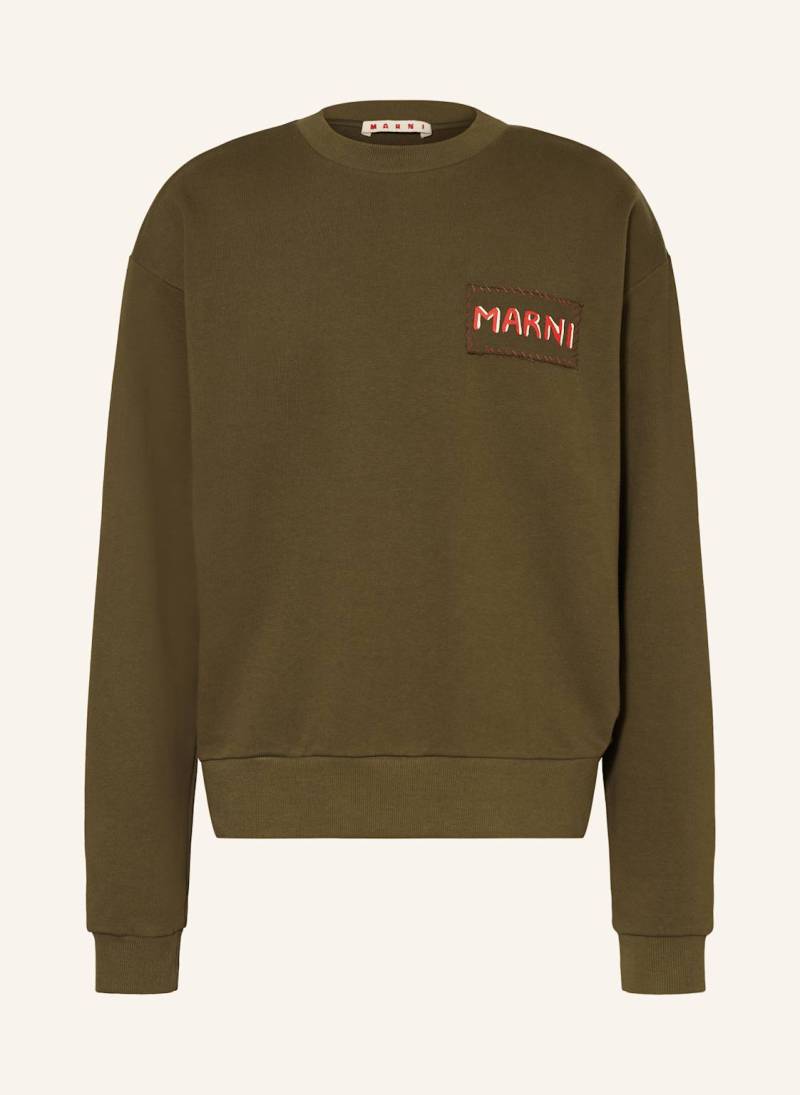 Marni Oversized-Sweatshirt gruen von MARNI