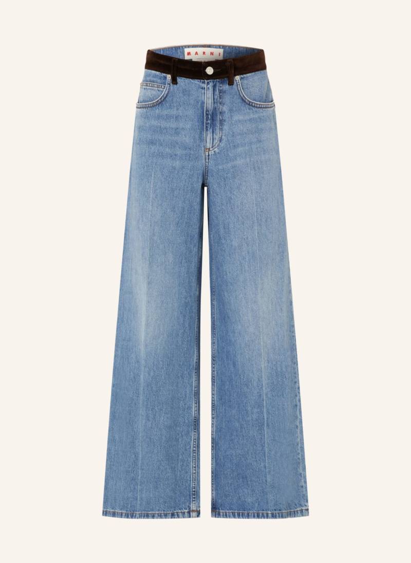 Marni Wide Leg Jeans blau von MARNI