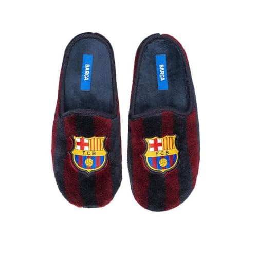 MARPEN SLIPPERS, Offizielle FC Barcelona Fußball Winter Hausschuhe Unisex für Herren oder Damen, Klassisch Offene, Größe 39 von MARPEN SLIPPERS