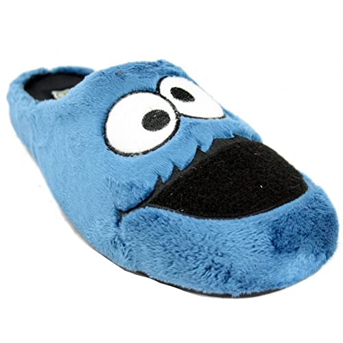 MARPEN SLIPPERS, Plüsch Blaue Monster Winter Hausschuhe Unisex für Herren oder Damen, Blau Offene, Größe 42 von MARPEN SLIPPERS