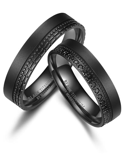 MARRYA Black Titanium Titan by Black Titanium Titan - Zirkonium Ringe Trauringe Eheringe Partnerringe von MARRYA