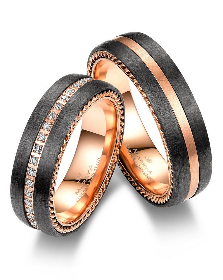 MARRYA Partnerring Carbon Ringe Trauringe Eheringe Partnerringe von MARRYA
