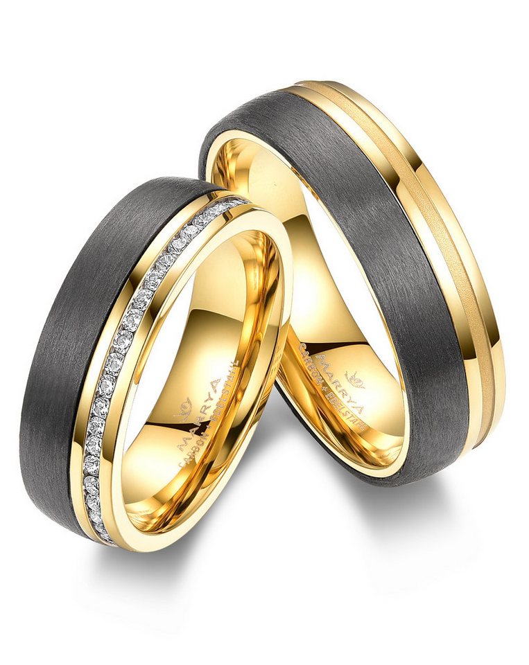 MARRYA Partnerring Carbon Ringe Trauringe Eheringe Partnerringe von MARRYA