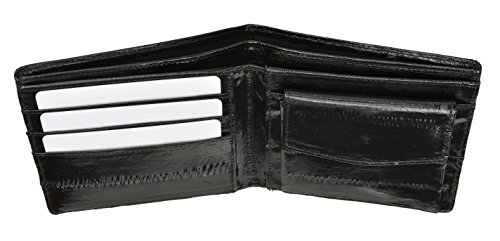 Marshal Wallet® Kreditkartenetui aus weichem Leder mit Münzfach, Schwarz, Einheitsgröße, Faltbare Brieftasche von MARSHAL