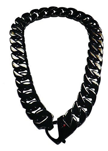 MARSOXX Extrem breite (32mm), schwarze und auffällige Edelstahl Panzerkette als Cuban Link Chain Halskette für den jungen Mann oder auch den gestandenen Szene oder Fetisch-Herren - Einzigartig von MARSOXX