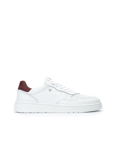 MARTINELLI Herren Newhaven Sneaker, Weiß/Weinrot, 42 EU von MARTINELLI