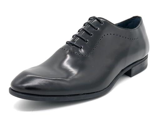 Leder Schnürhalbschuhe Anzugschuhe Oxford Echtleder Herren Business Schuhe schwarz 40 von MARTTELY