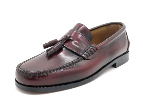 MARTTELY Herren Slipper Business Schuhe Ledersohle Rahmengenäht Premium Tassel Loafer Anzugschuhe Slip-On Halbschuhe klassisch elegant Bordeaux Rot 42 EU MARTTELY Herren Slipper Business Schuhe Ledersohle Rahmengenäht Premium Tassel Loafer Anzugschuhe Slip-On Halbschuhe klassisch elegant Bordeaux Rot 42 EU von MARTTELY