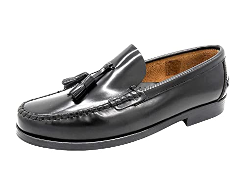MARTTELY Herren Slipper Leder Business Schuhe Rahmengenäht Ledersohle Tassel Loafer Quasten Anzugschuhe Slip-On Halbschuhe klassisch elegant Schwarz Größe 39 EU MARTTELY Herren Slipper Leder Business Schuhe Rahmengenäht Ledersohle Tassel Loafer Quasten Anzugschuhe Slip-On Halbschuhe klassisch elegant Schwarz Größe 39 EU von MARTTELY