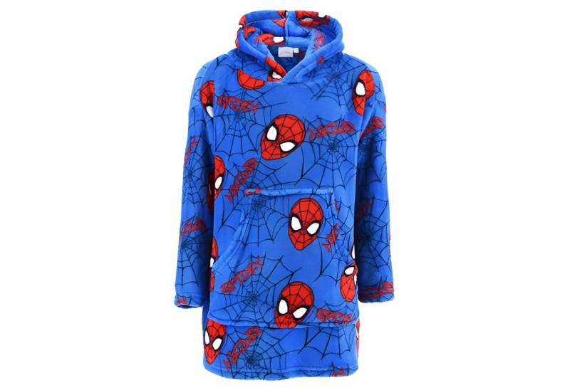 MARVEL Bademantel Marvel Spiderman Kinder Hausmantel Bademantel mit Kapuze, langarm, Polyester, Gürtel, Gr. 104 bis 128 von MARVEL