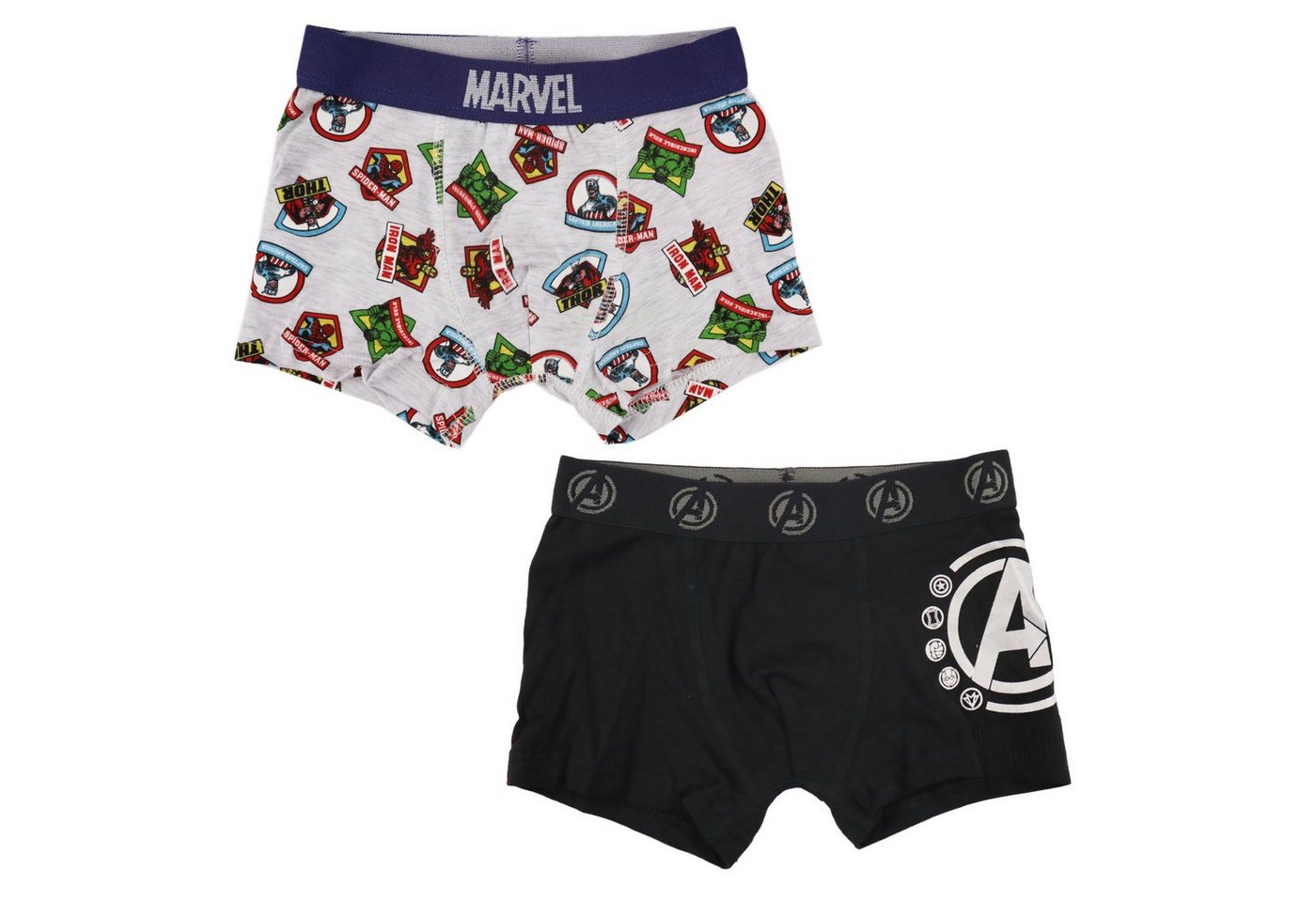 MARVEL Boxershorts Marvel Avengers Kinder Jungen Boxershorts Unterhose 2er Pack Gr. 104 bis 134 von MARVEL