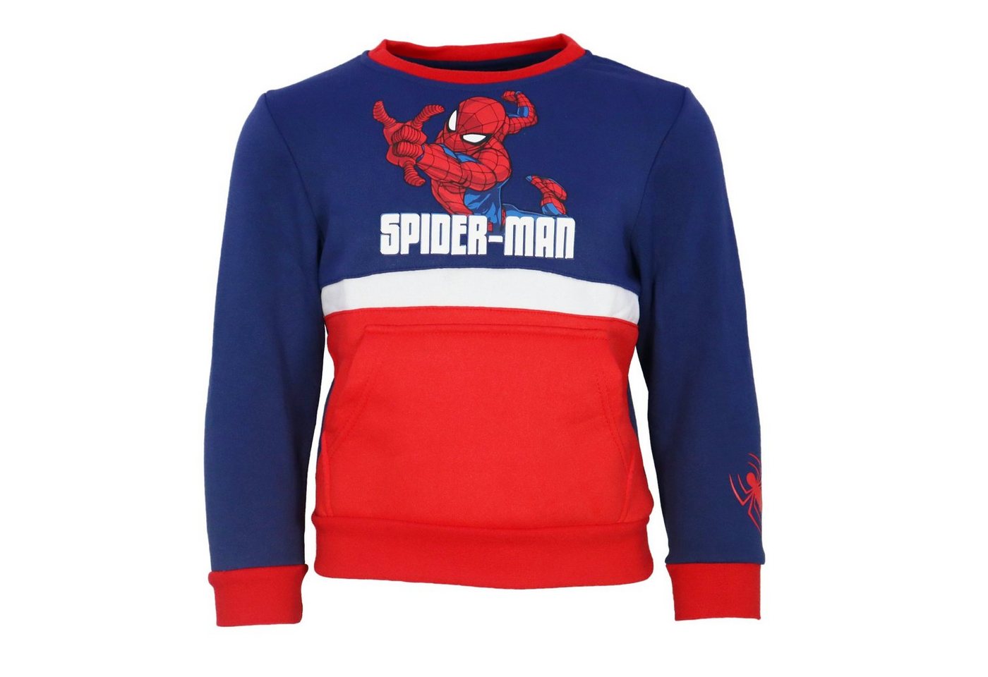 MARVEL Hoodie Marvel Spiderman Kinder Jungen Fleece Pullover Pulli Gr. 110 bis 128 von MARVEL