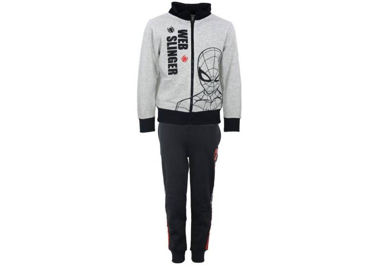 MARVEL Jogginganzug Marvel Spiderman Sportanzug Trainingsanzug Set Hose Jacke, Gr. 92 bis 128 von MARVEL