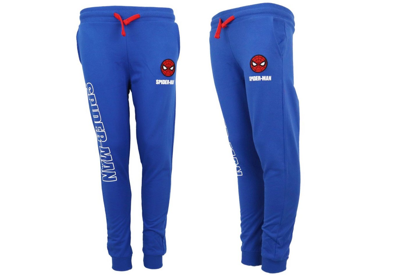 MARVEL Jogginghose Spiderman Jungen Kinder Hose Gr. 104 bis 134, Blau oder Schwarz von MARVEL