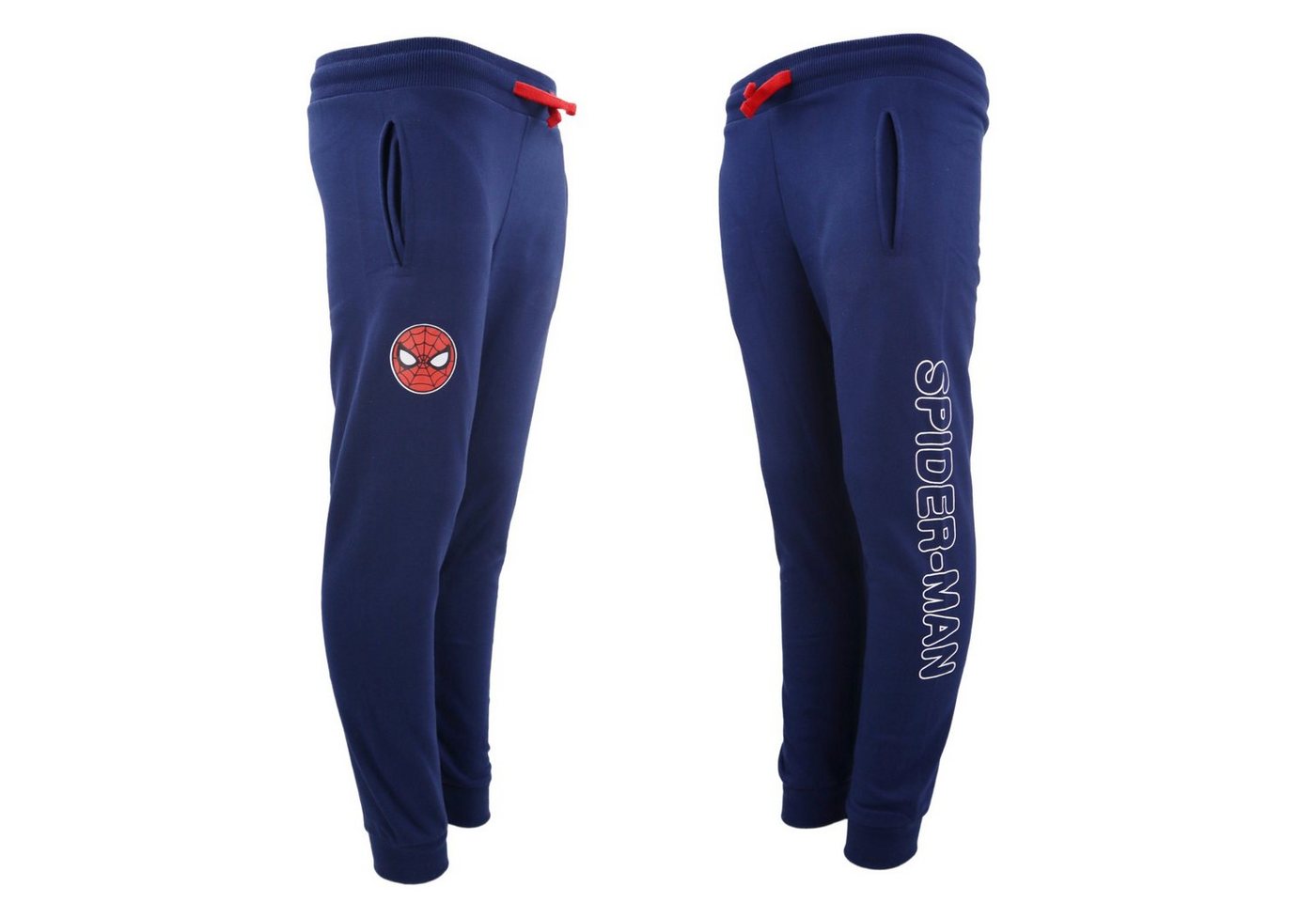 MARVEL Jogginghose Spiderman Jungen Kinder Sporthose Gr. 104 bis 134, Blau oder Schwarz von MARVEL