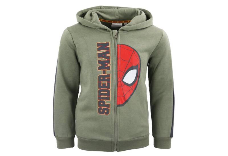 MARVEL Kapuzenpullover Marvel Spiderman Kinder Jacke mit Reißverschluss Kapuze Pullover Gr. 98 bis 128 von MARVEL