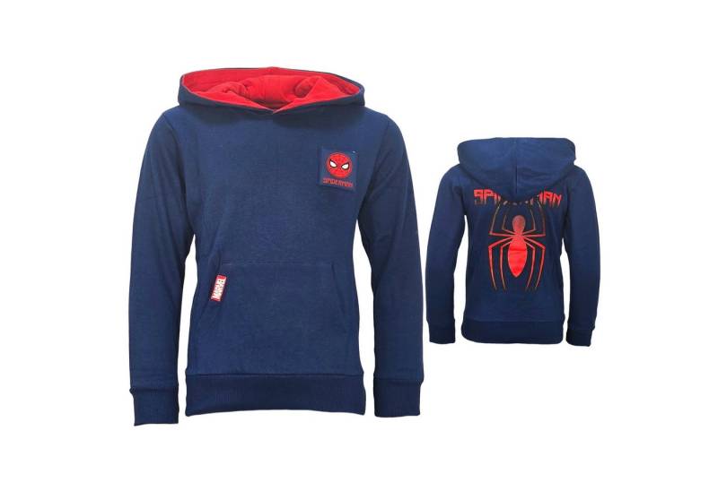 MARVEL Kapuzenpullover Marvel Spiderman Kinder Jungen Fleece Hoodie Pullover Pulli Gr. 104 bis 152 von MARVEL